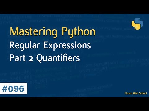 Learn Python in Arabic #096 - Regular Expressions Part 2 Quantifiers