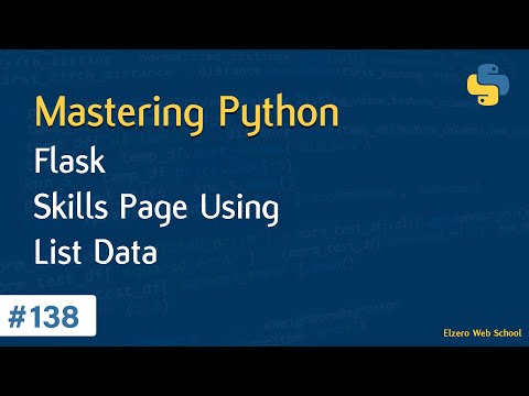 Learn Python in Arabic #138 - Flask - Skills Page Using List Data