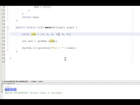 Programming 1 Java - 5.9 Array and Method