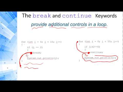 Programming 1 Java - 3.13 break and continue