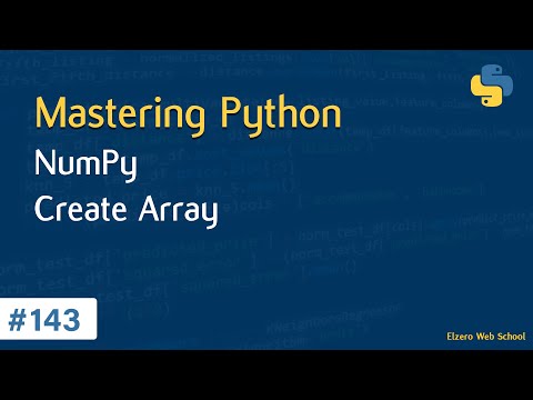 Learn Python in Arabic #143 - Numpy - Create Arrays